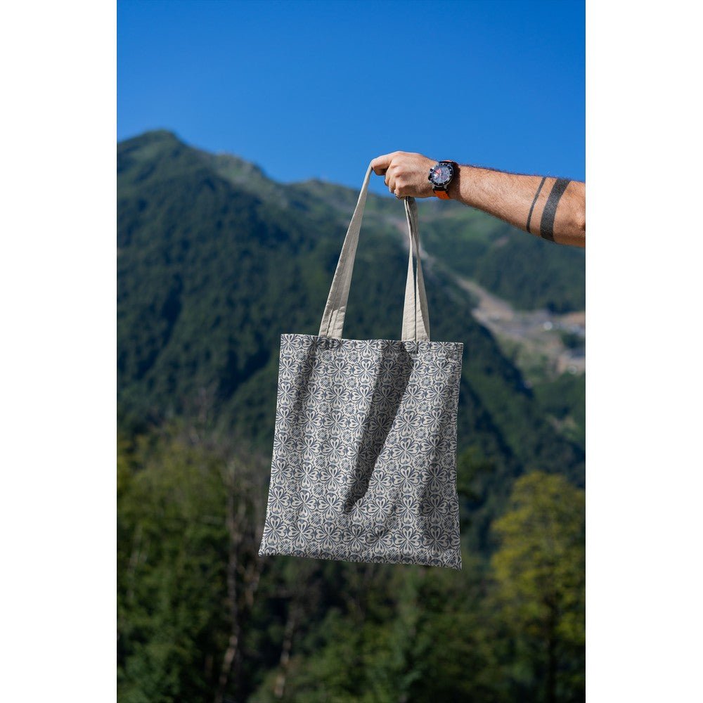 Canvasstoff mit beigegrauem Muster 225 g/m²