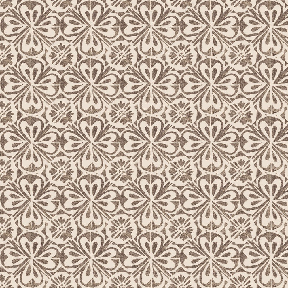 Canvas-Stoff mit beige-grauem Muster 225 g/m²