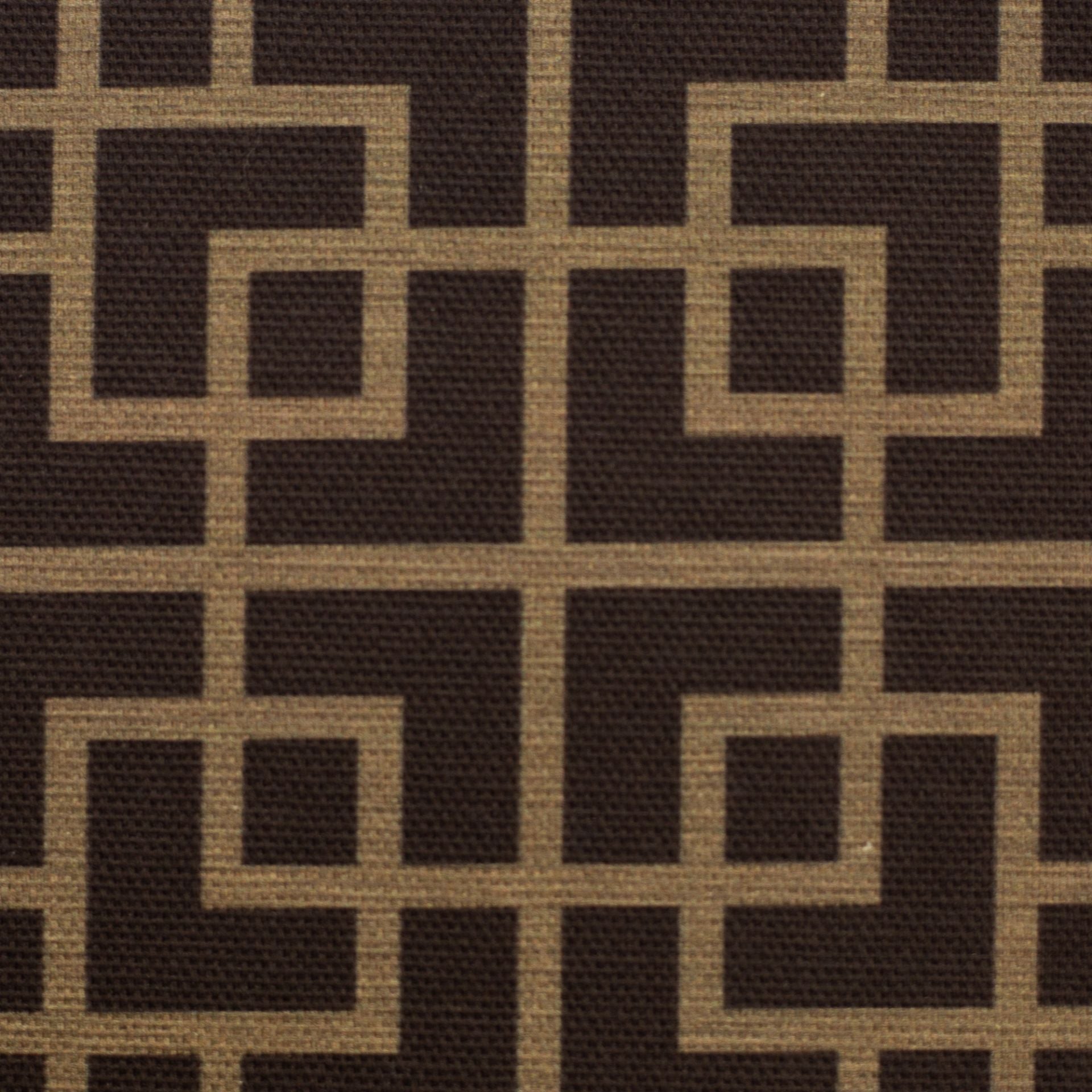 Toile à motif géométrique sur fond marron 220 g/m²