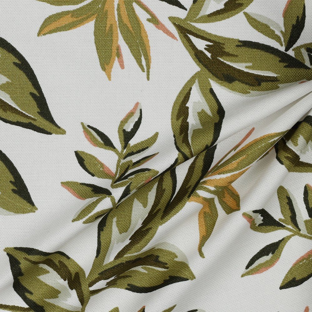 Tissu canvas - feuilles sur fond blanc 225 g/m² (Copie)