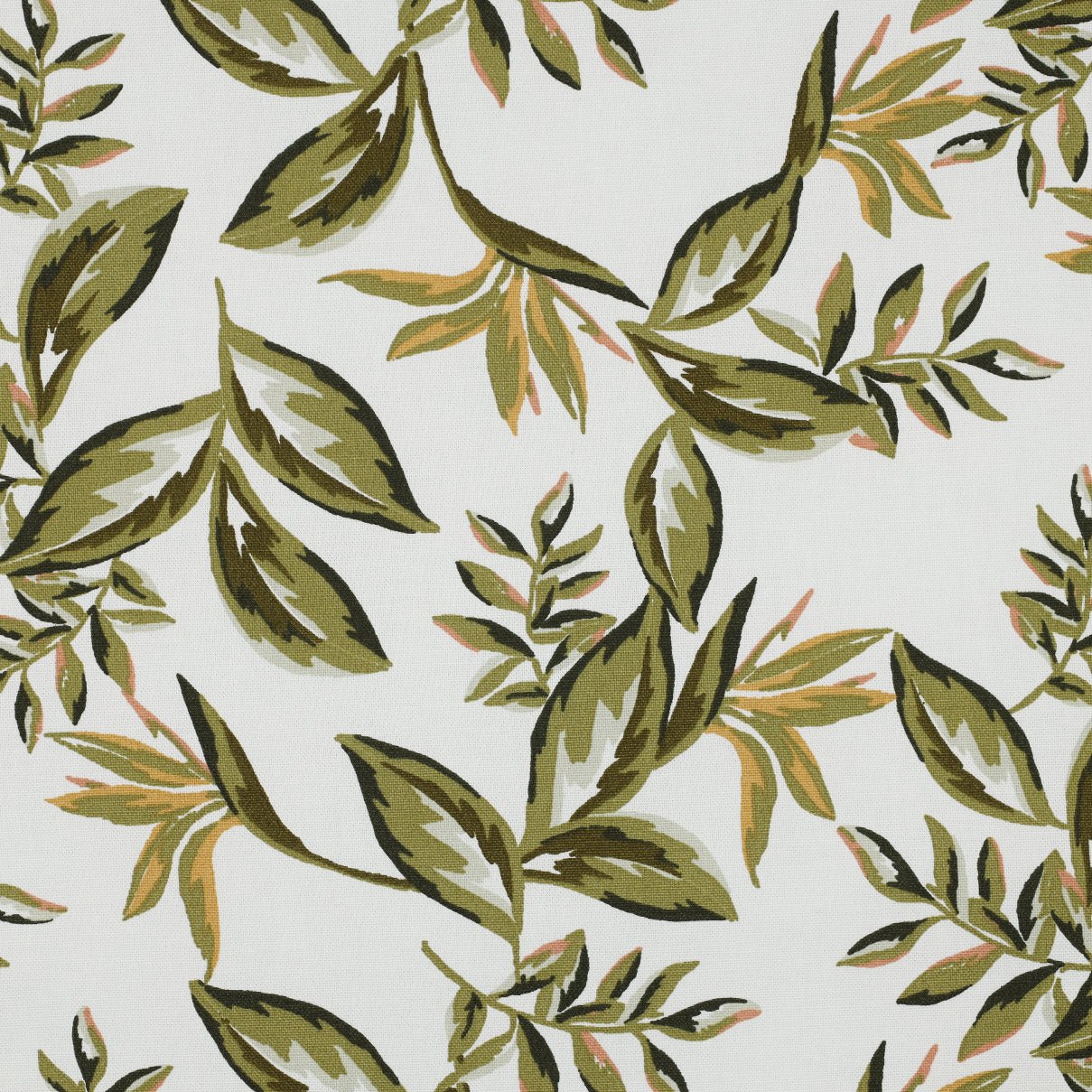 Tissu canvas - feuilles sur fond blanc 225 g/m² (Copie)