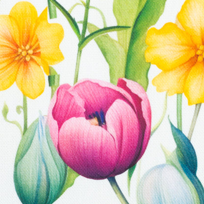 Tissu canvas - tulipes 210 g/m²