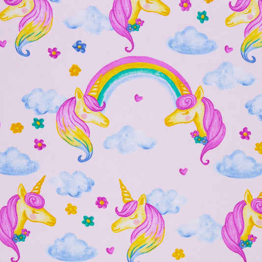 Canvas fabric - unicorns 200 g/m²