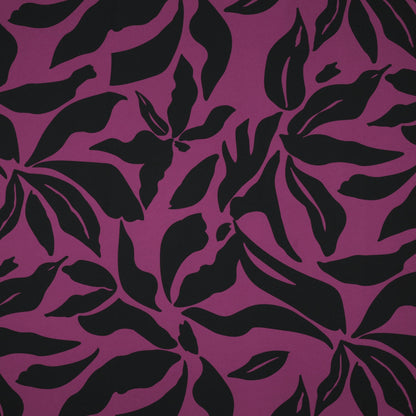 Image de tissu pour robes avec élasthanne, motif multicolore sur fond violet, 80 g/m² – disponible chez Šarlotes audumi