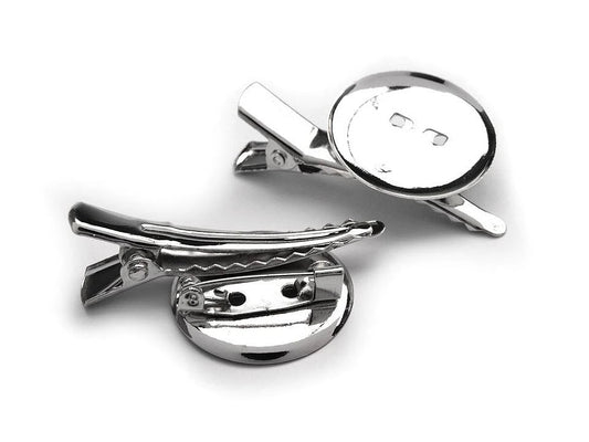 Clip for making brooches and pins 25x40 mm (2 pcs in set)