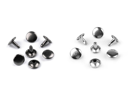Double-sided metal rivets Ø10 mm - (100 pcs)