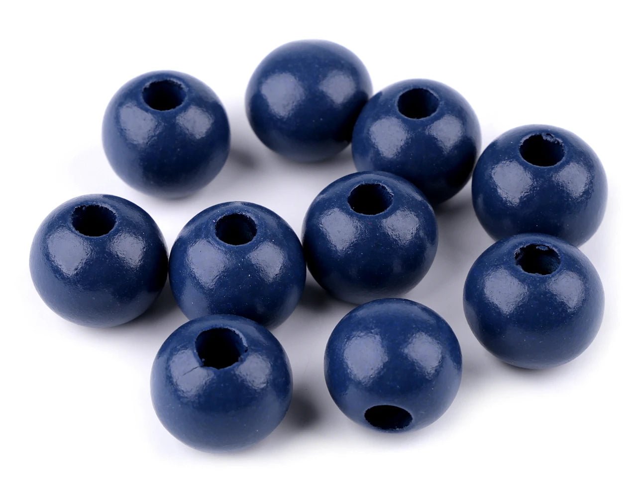 Perles en bois Ø 25 m, 10 pièces | de teintes variées