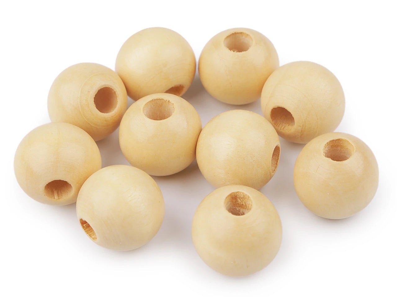Perles en bois Ø 25 m 10 pièces | de différentes teintes