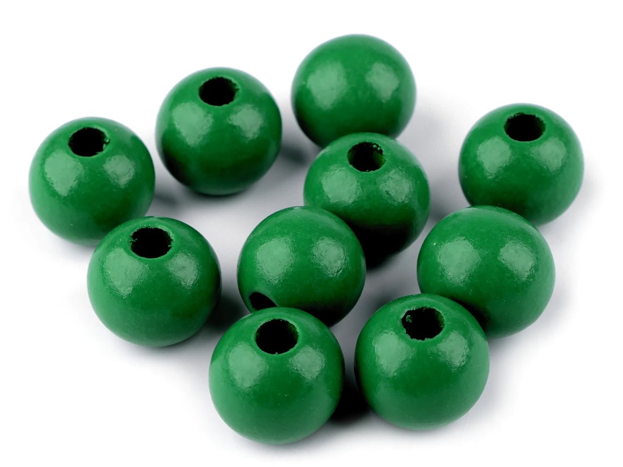 Perles en bois Ø 25 m, 10 pcs | tons assortis