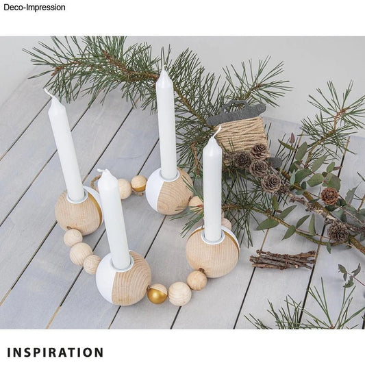 Image with Wooden beads Ø18 mm | Natural, untreated wood – available at Šarlotes audumi