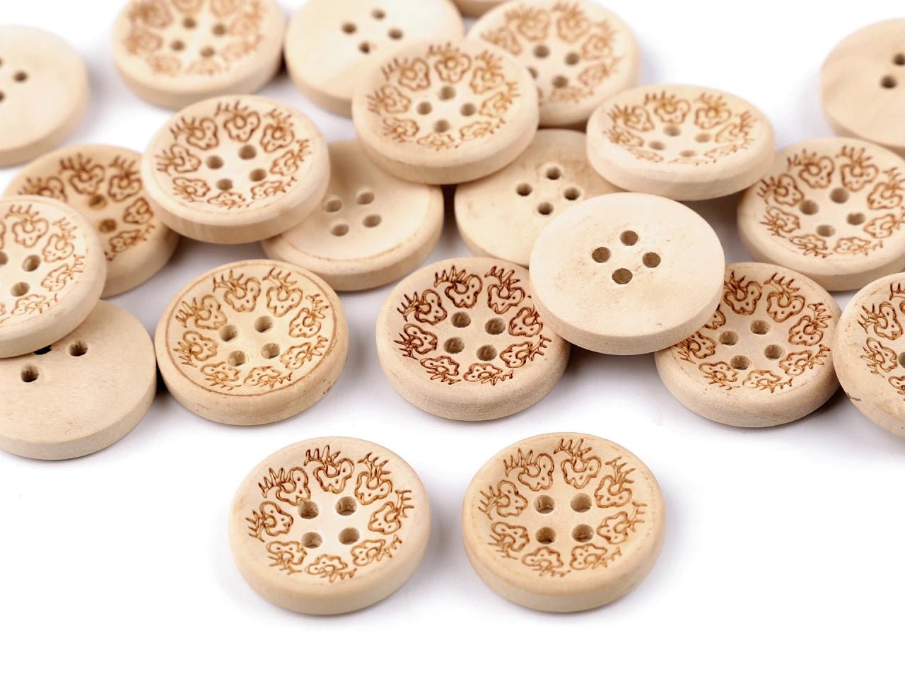 Boutons en bois 20 mm