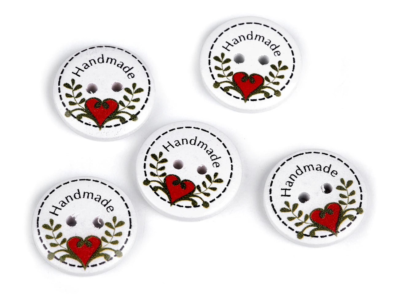 Attēls ar Koka pogas 25 mm - Handmade – pieejams Šarlotes audumi