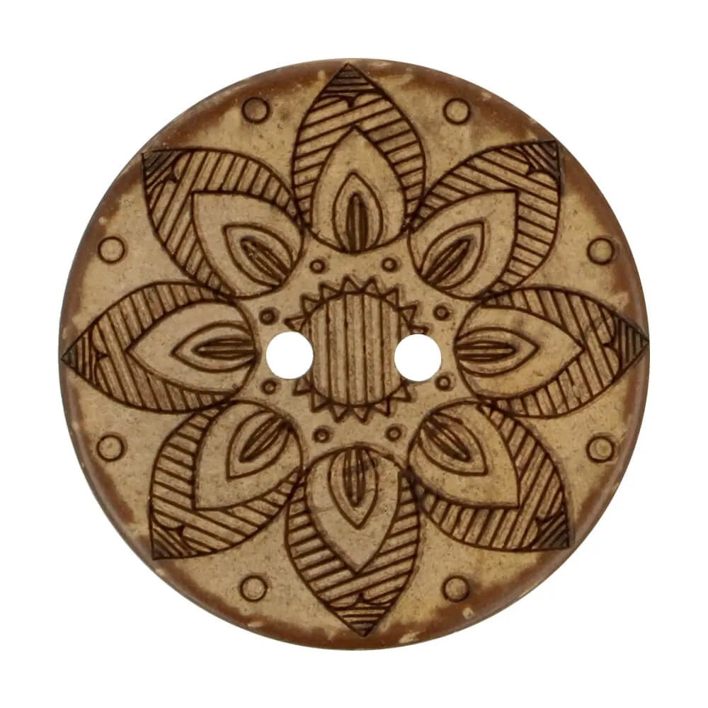 Boutons en noix de coco 34 mm