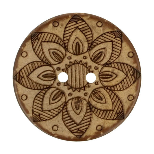 Boutons en noix de coco 34 mm