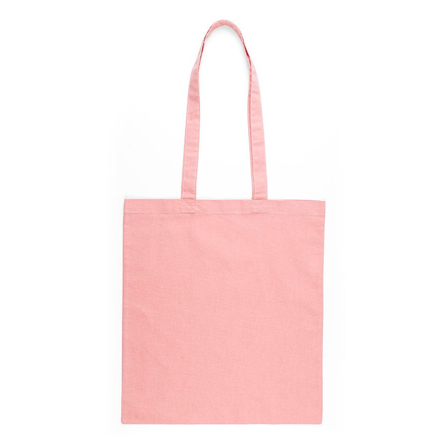 Attēls ar Kokvilnas auduma maisiņš ar garajiem rokturiem 38 x 42 cm 140 g/m² - rozā – pieejams Šarlotes audumi
