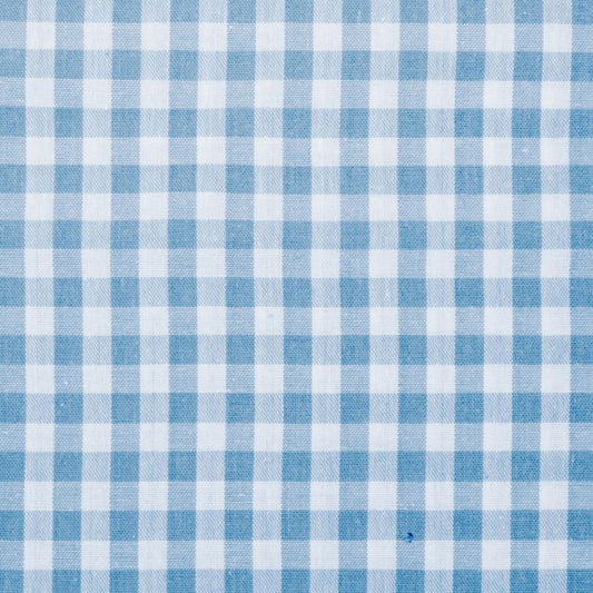 Puuvillakangas - sininen ruutukuviollinen 90 g/m²