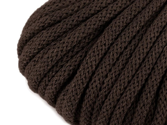 Image avec corde en coton 5 mm (pack de 10 m) - marron chocolat – disponible chez Šarlotes audumi