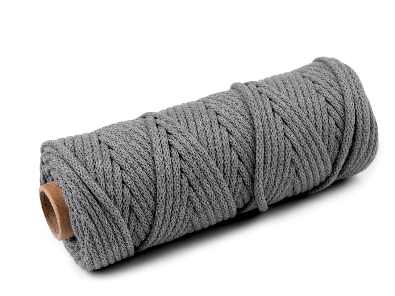 Corde en coton 5 mm - gris cendre (rouleau de 50 m)