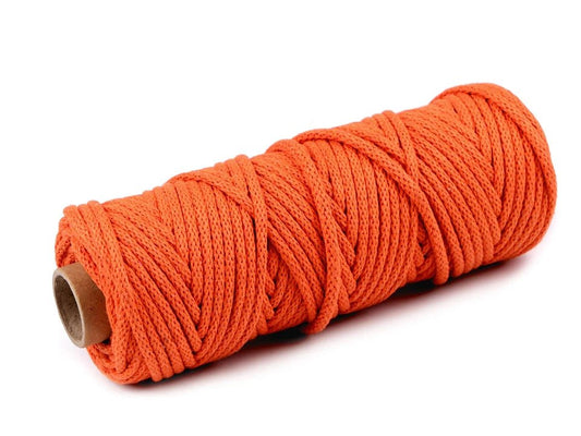 Cordon en coton 5 mm - orange