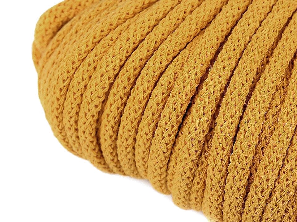 Corde en coton 5 mm - moutarde