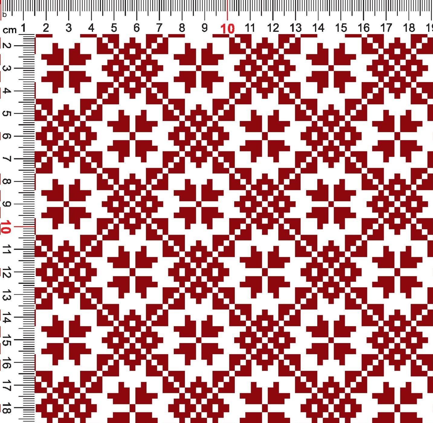 Image de jersey bouclé en coton - motif d’étoiles sur fond cramoisi 250 g/m² – disponible chez Šarlotes audumi