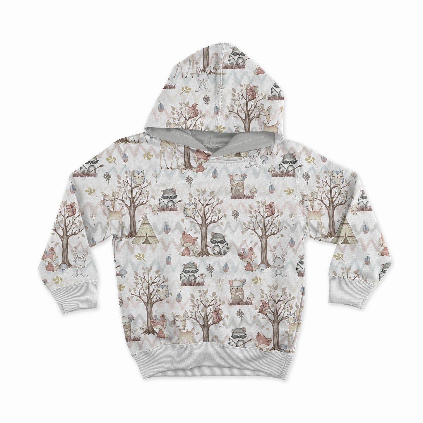 Jersey bouclette en coton - animaux bohèmes 250 g/m²