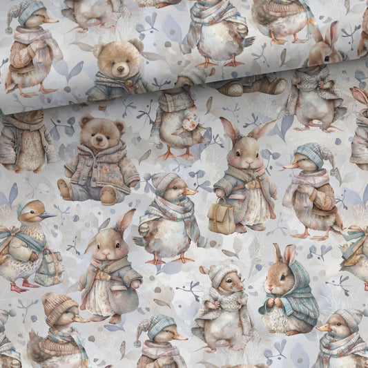 alt
Image with cotton loopback jersey - farm animals in winter 250 g/m² – available at Šarlotes audumi