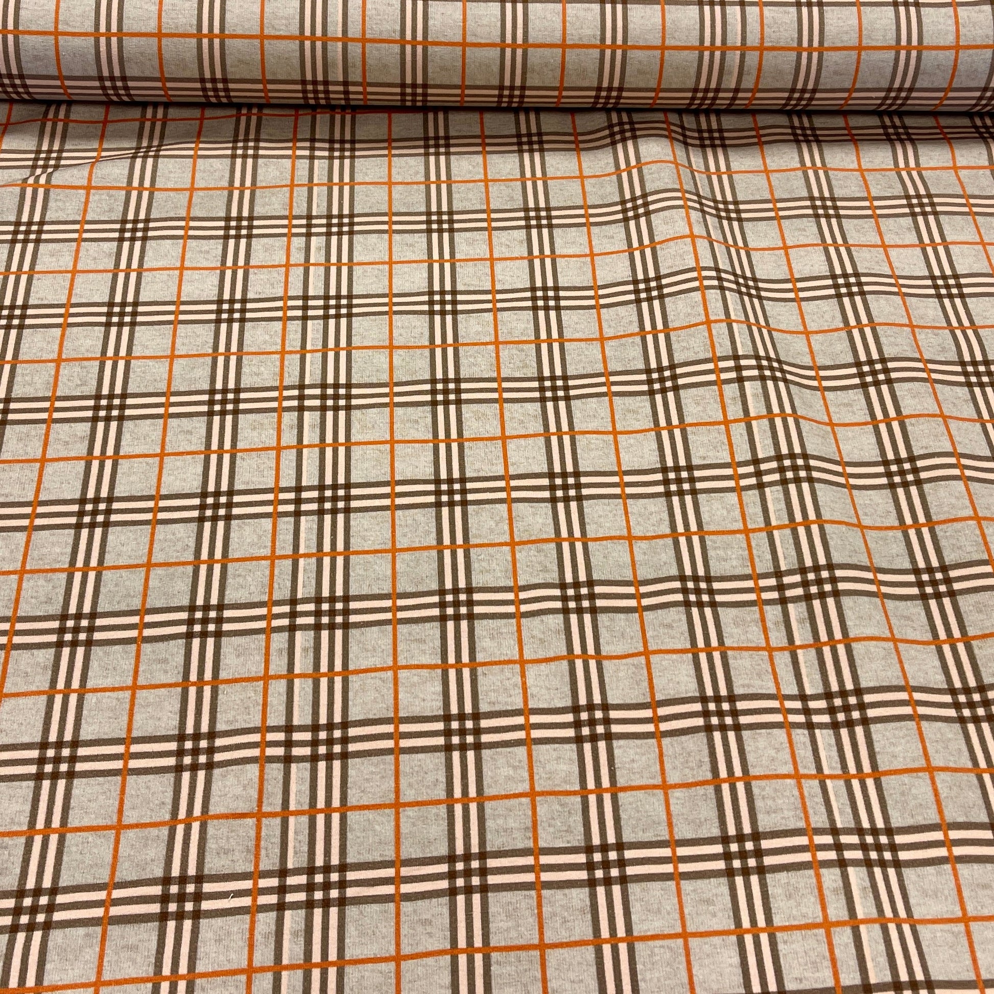 Maille bouclette en coton à carreaux 250 g/m²