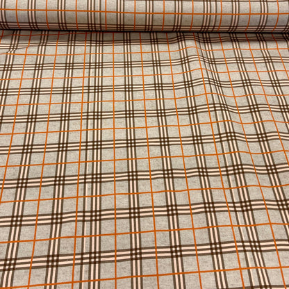 Maille bouclette en coton à carreaux 250 g/m²