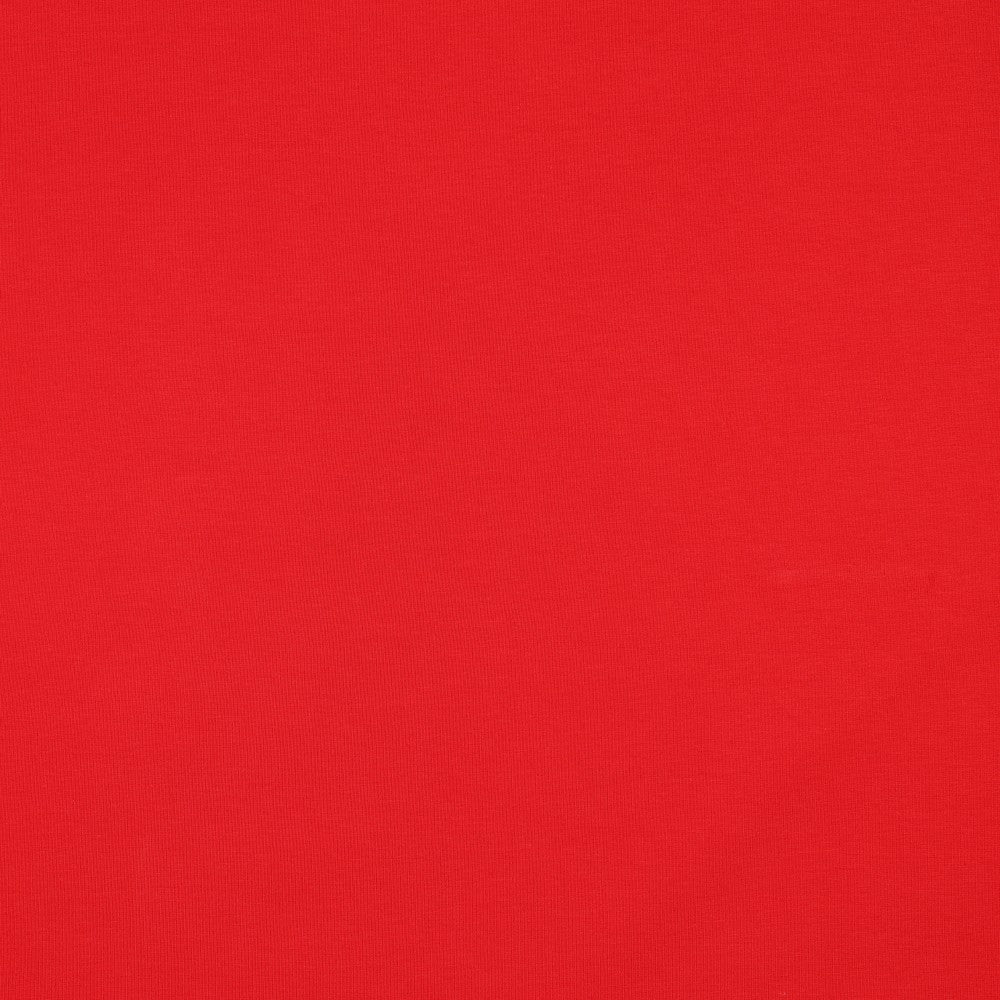 Jersey molletonné en coton - rouge 235 g/m² (certifié GOTS)