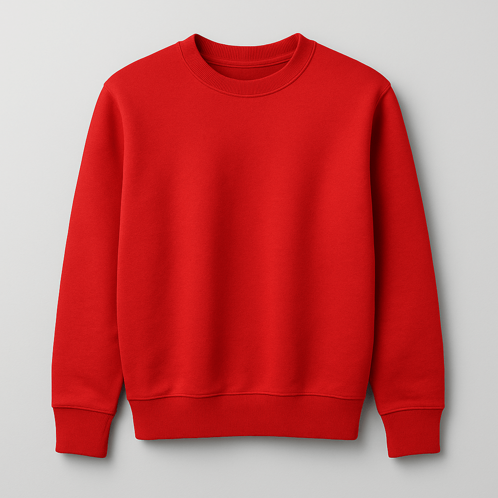 Maille bouclée en coton - rouge 235 g/m² (certif. GOTS)
