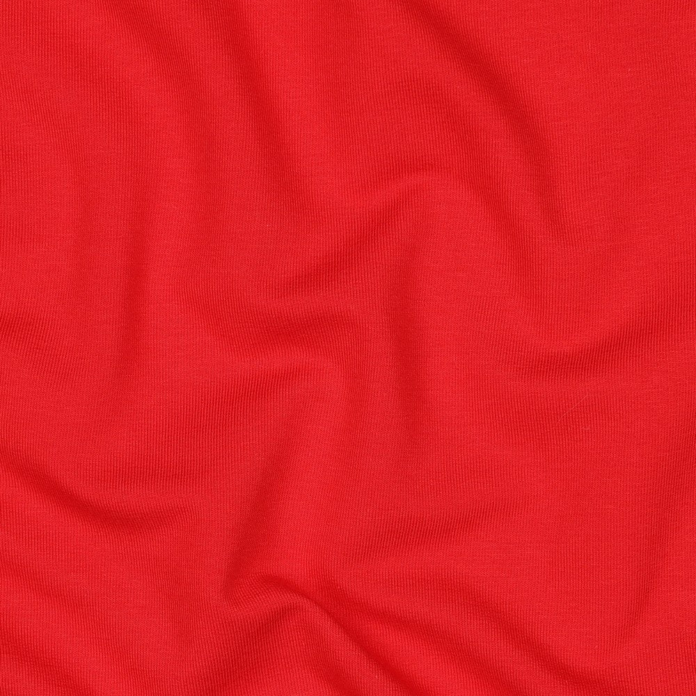 Maille bouclette en coton - rouge 235 g/m² (certif. GOTS)