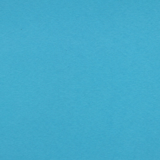 Cotton loop-knit fabric in turquoise blue – available online at Šarlotes audumi