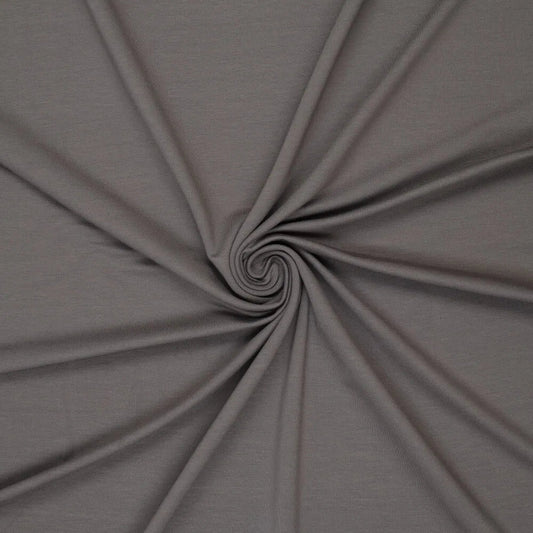 Image with cotton loopback knit - dark gray 240 g/m² – available at Charlotte's Fabrics