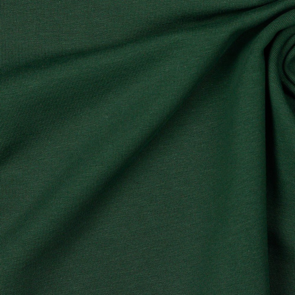 Maille bouclette en coton - vert foncé 235 g/m² (certif. GOTS)