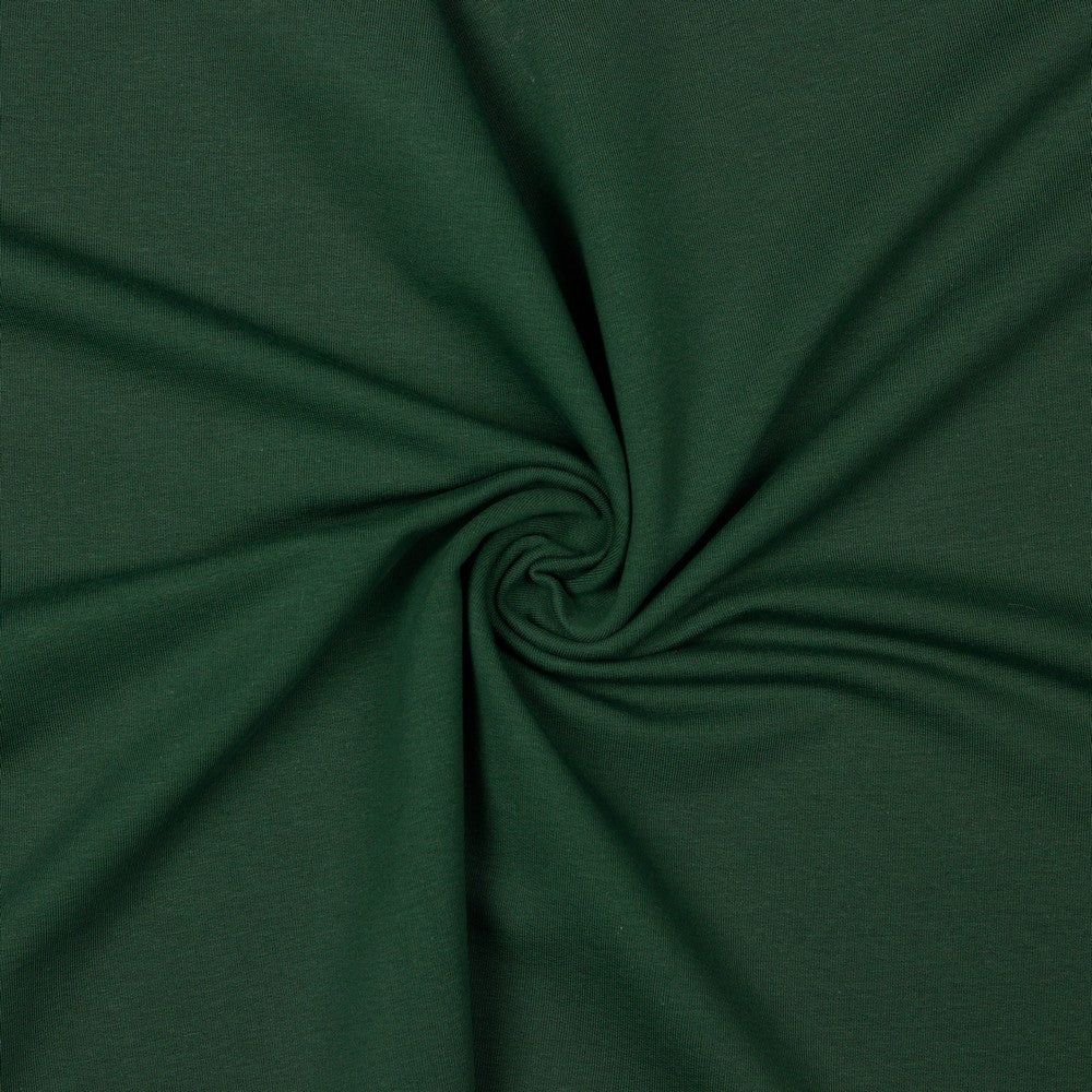 Maille bouclette en coton - vert foncé 235 g/m² (certif. GOTS)