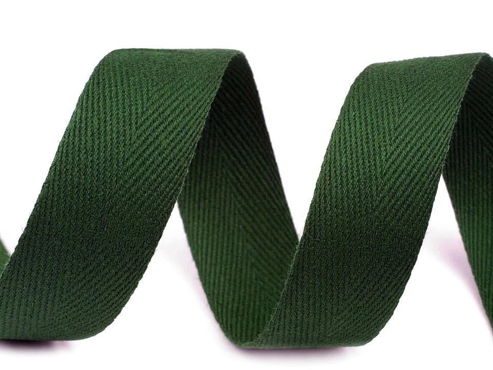 Ruban en coton | tissage en chevrons | 20 mm | en différentes teintes
