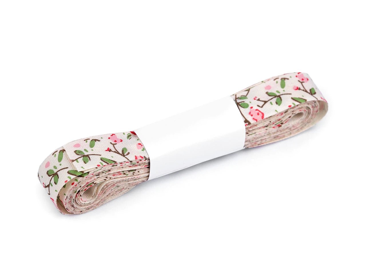 Ruban en coton à imprimé floral | 15 mm 5 m