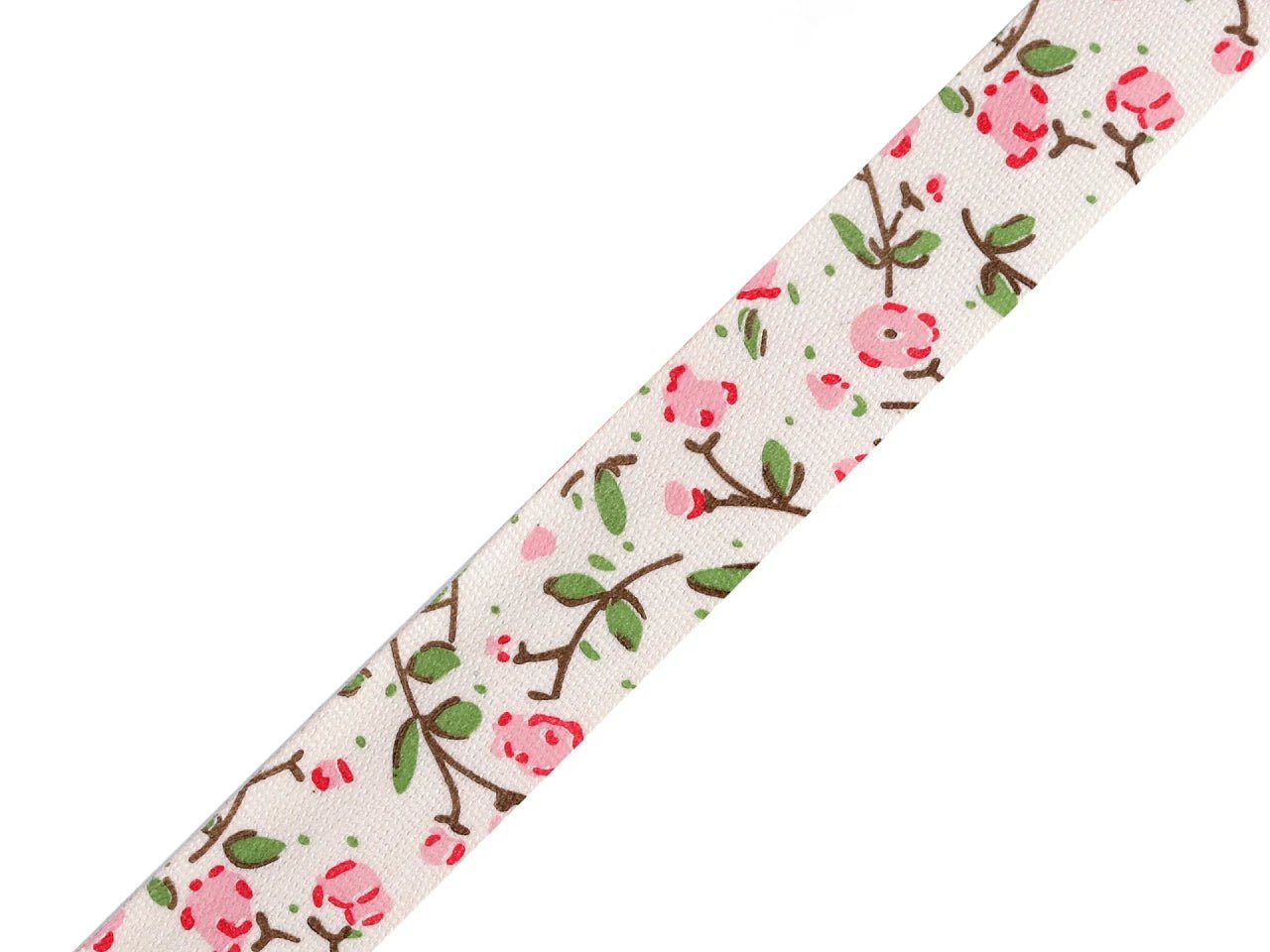 Ruban en coton à imprimé floral | 15 mm 5 m