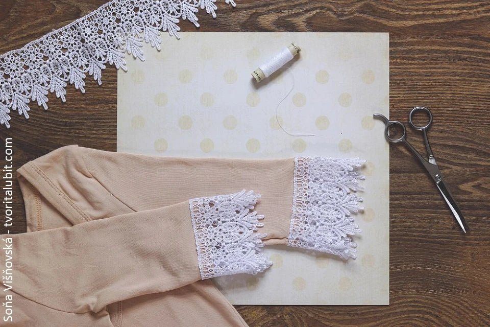 Dentelle en coton - 7 cm grise