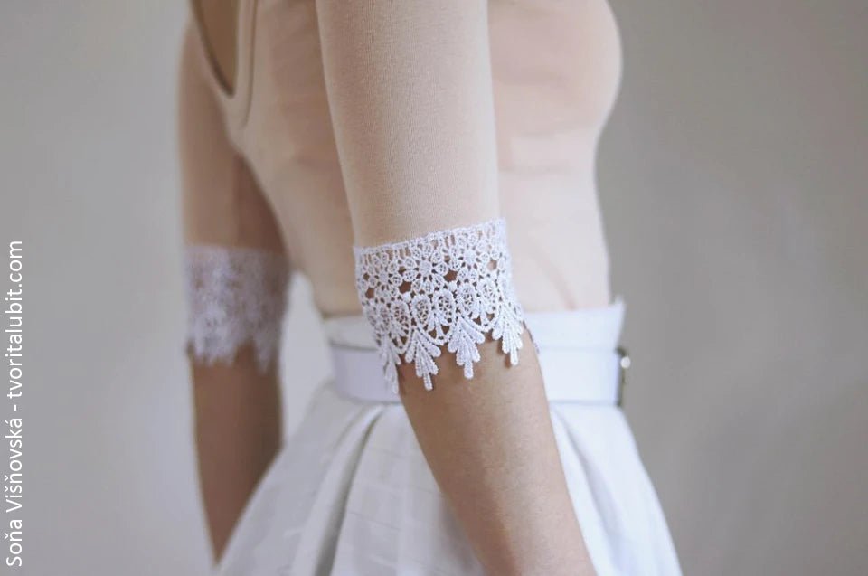 Dentelle en coton - 7 cm grise