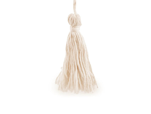 Image of cotton tassel 12.5 cm (tassel) – available at Šarlotes audumi