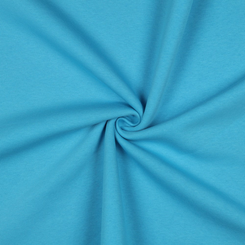 Jersey chaud en coton - turquoise 285 g/m²