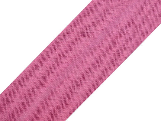 Ruban biais en coton 20 mm - ton baie rose