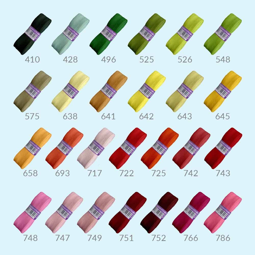 Ruban de biais en coton 20 mm - teinte 645 (lot de 3 m)