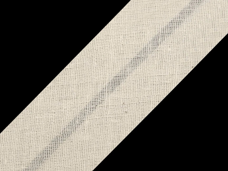 Biais en coton 30 mm - naturel, non blanchi