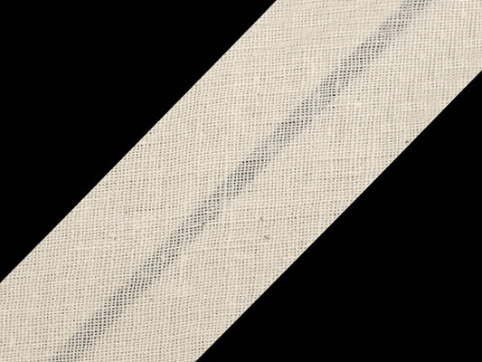 Biais en coton 30 mm - naturel, non blanchi