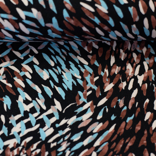 Image with cotton knit - abstract polka dot pattern 200 g/m² – available at Šarlotes audumi