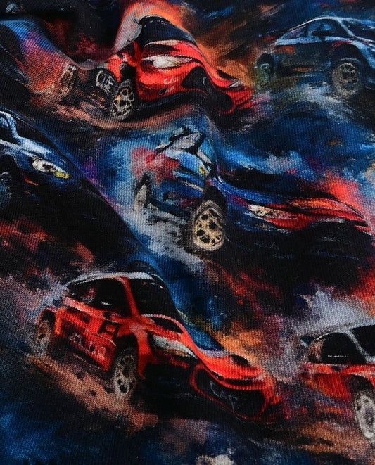 Image with cotton jersey - car 200 g/m² – available at Šarlotes audumi