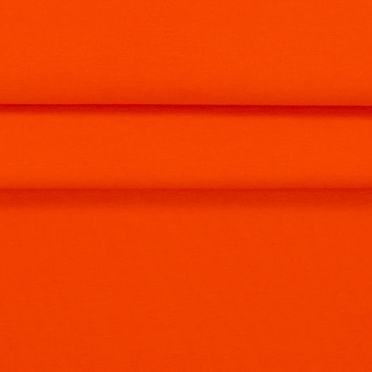 Image of cotton knit fabric in carrot orange 210 g/m² – available at Charlotte's Fabrics
